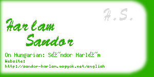 harlam sandor business card